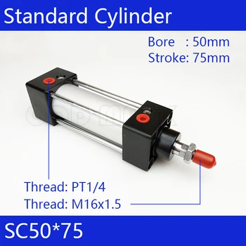 SC50*75  50mm Bore 75mm Stroke SC50X75 SC Series Single Rod Standard Pneumatic Air Cylinder SC50-75
