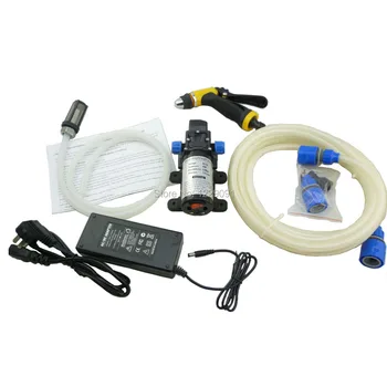 For home use , 80w Portable 12v car washer with high pressure water pump - factory ourlet