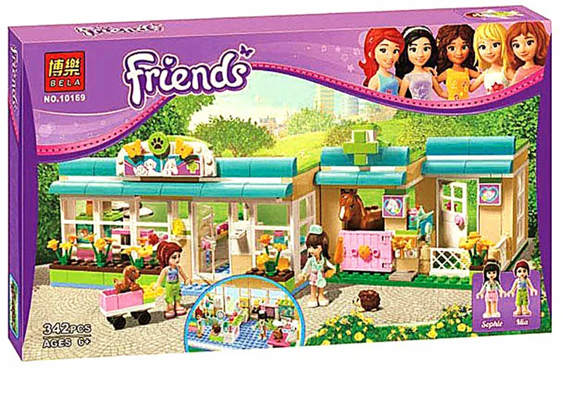 BELA 10169 Building Blocks Friends Heartlake Pet Hospital Assemble Educational Bricks Toys for Girls Compatible with lepin S226