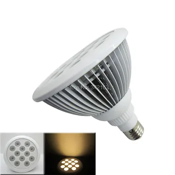 E27 12X1W PAR38 12W Aluminum Alloy AC100-240V CREE XPE XP-E Warm White 3000K Led Spotlight Lamp Light