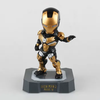 Marvel Iron Man 2 Mark IV Egg Attack with LED Light PVC Action Figure Model Toy 17cm KT1799