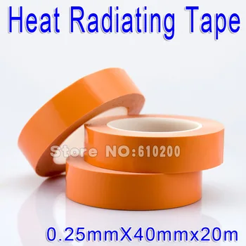 New Products 40mm*20m Glass fiber Thermal double-sided adhesive tape Thermal conductivity 1.0w/h.k