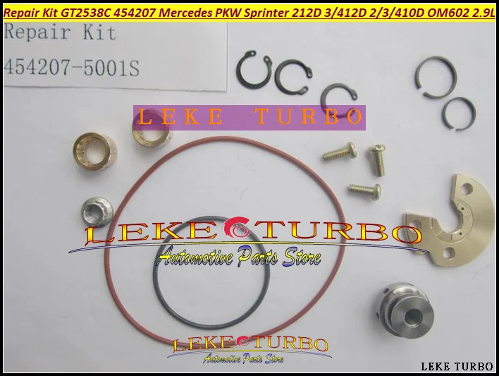 Turbo Repair Kit rebuild GT2538C 454207-5001S 454207 Turbocharger For Mercedes PKW Sprinter 212D 312D 412D 310D 410D OM602 2.9L