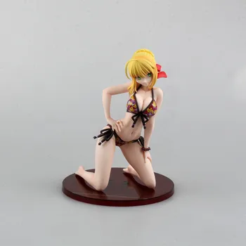 Anime Fate Stay Night Saber with Swimming Wear Bikini Sexy PVC Action Figure Collectible Model Toy Dolls 18cm KT1302