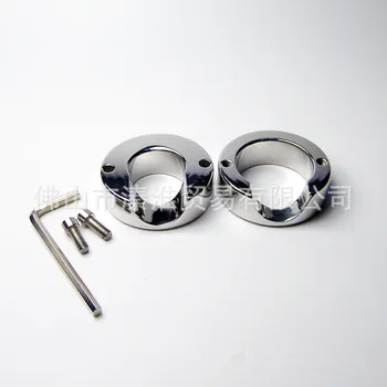 Super heavy weight stainless steel metal screw lock penis rings testicle scrotum stretcher restraint cock ring sex toys for men