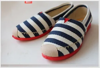 Women Flat Shoes Fashion Leisure Shoes Single Canvas shoes loafers casual shoes Plus Size 35-40 (Old Beijing)