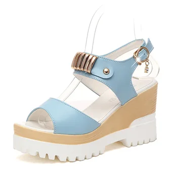 Women Platform Sandals Open Peep Toe Women Gladiator Sandals Fashion Creepers Wedge Simple Shoes Woman Size US 8 Summer Style