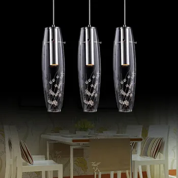 Modern Creative Fashion Luxurious K9 Crystal Glass Led Pendant Light For Dining Room Bar 1/3 Heads 1976