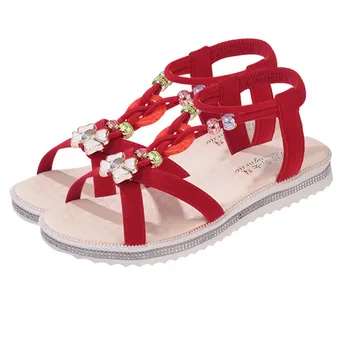 2017 Women's Summer Sandals Shoes Peep-toe Low Shoes Roman Sandals Ladies Flip Flops gift wholesale