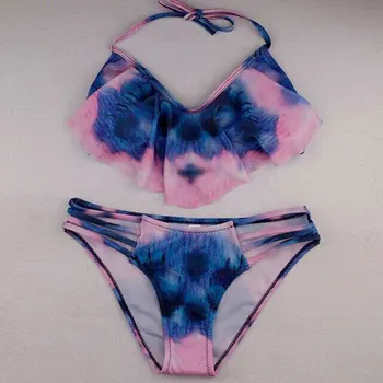 2016 New Printed Bikini Set Women's Swimsuits Swimwear Summer Beachwear Bathing Suit Push Up Bikini Swimming Suit for Women Swim