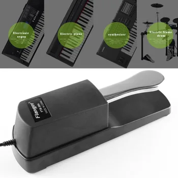 FLANGER FTB-004 Portable Size Metal Alloy Piano Keyboard Sustain Pedal Electric Musical Instruments Pedal Sustain drop shipping