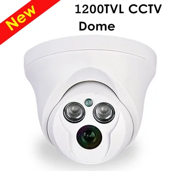 Ping 1200TVL CCTV Camera analog Indoor Chamber 1/3 CCD 2pcs Leds Dome Camera CCTV System