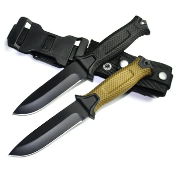 Newest Fixed Blade Knife 12C27 Steel Blade With K Sheath Hunting Knives Rescue Outdoor tool EDC Pocket Knife with Sheath F