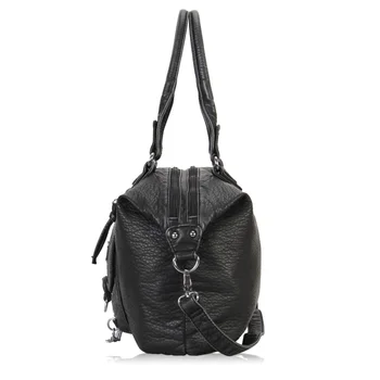 New Fashion PU Leather Handbag For Women Soft Washable Leather Women Handbag European Style Fashion Handbags Tote Bag For Girls