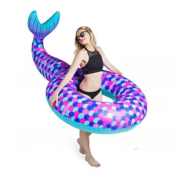 2017 Summer Inflatable Swimming Float Mermaid Pool Float for Gril Vaction Gift Air Matters Water Party Supply Swimming Ring