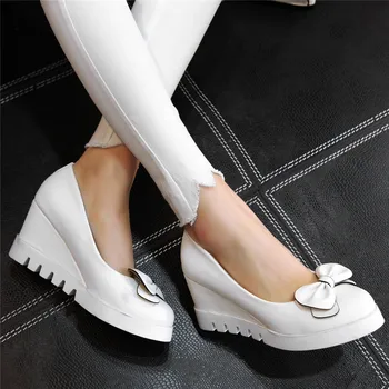 Slip On Shoes Platform Women Wedges High Heels Casual Platform Wedge High Heel Shoes Plus Size 33 - 40 41 42 43