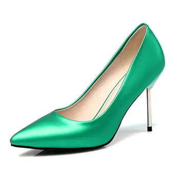 VALLKIN 2017 Sexy Ladies Shoes Pointed Toe Anti-skidding Bottom Women Pumps Thin High Heel Women's Shoes Size 34-43