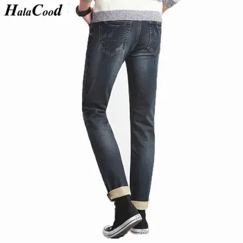 HALACOOD 2017 Mr Fashion Sexy Cotton Large Plus Size 40 42 44 46 48 50 52 Elastic Men's Jeans Homme Long Trousers Skinny Jeans