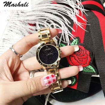Mashali Brand 2017 Luxury Fashion Crystal Women Bracelet Watch Female Diamond Dress quartz Watch Ladies Rhinestone Wristwatches