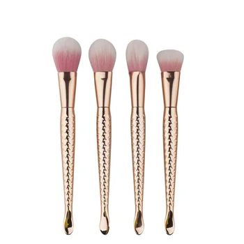 12pcs Rose Gold Mermaid Makeup Brushes Sets Pro Foundation Brush Cosmetics Makeup Brush Set Blusher Tools 2017 Fashion Maquiagem