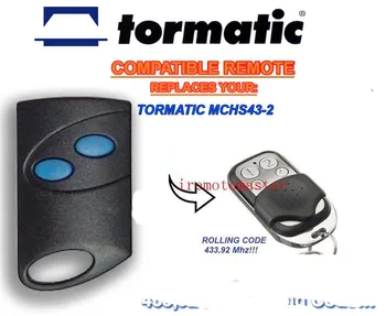 TORMATIC MCHS43-2 universal remote control replacement Rolling code 433,92mhz