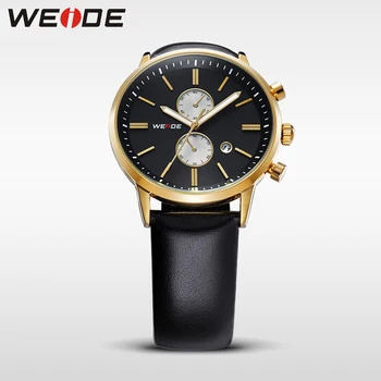 WEIDE New Fashion Casual Men Watches Luxury Brand Watch Leather Military Sports Water Resistant Relojes / WH3302
