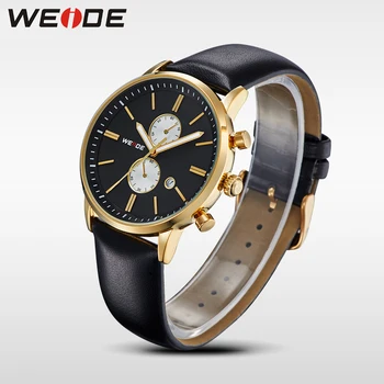 WEIDE New Fashion Casual Men Watches Luxury Brand Watch Leather Military Sports Water Resistant Relojes / WH3302