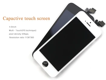 A+++ Quality 10PCS/LOT For iPhone 5 5s 5c LCD digitizer Touch Screen Assembly DHL Shipping Free black white
