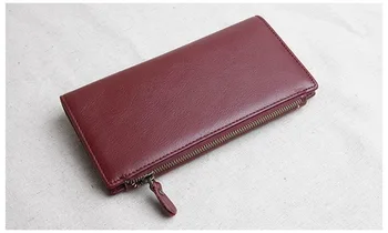 OTHERCHIC Long Genuine Leather Vintage Wallets Women Fashion Solid Wallet Women Purse Wallet Card Holder Clutch Purses 7N03-48