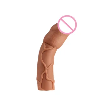 Lovetoy 18.5cm Penis Sleeve For Men Sex Toys For Couple With Cock Ring Reusable Condom With Bullet Vibrator Sex Products