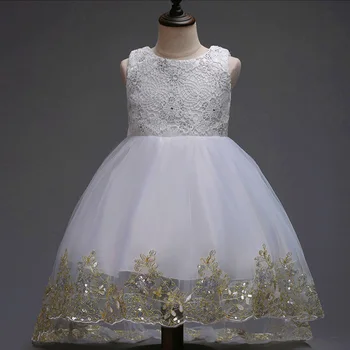 Children Kids Flower Mesh Trailing Butterfly Dress Girls Wedding Bridesmaid Ball Gown Embroidered Bow Party Dresses Z140
