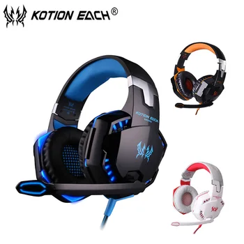KOTION EACH G2000 Wired Gaming Headset gamer gaming Headphones earphones With Microphone LED Light headphone for computer PC