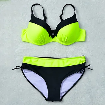 Matching Design Bikinis Women Plus Size Swimwear Large Cup Bra Simple Model Swimsuit Brazilian Biquini Sling Bathing Suit 8XL