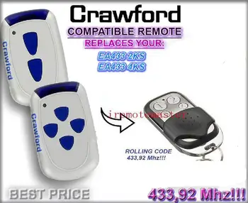 Crawford remote EA433 2KS,EA433 4KS replacement garage door remote opener