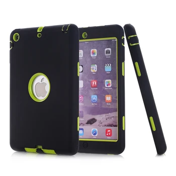 For iPad mini 1/2/3 Cover Retina Kids Baby Safe Armor Shockproof Heavy Duty Silicone Hard Case Cover For Ipad mini Case+Stylus