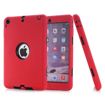 For iPad mini 1/2/3 Cover Retina Kids Baby Safe Armor Shockproof Heavy Duty Silicone Hard Case Cover For Ipad mini Case+Stylus