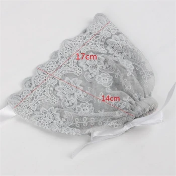 Cute Europe and the US newborn summer cotton lace strap hats baby photography Props hats Lovely infant kids toddler sun caps