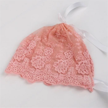 Cute Europe and the US newborn summer cotton lace strap hats baby photography Props hats Lovely infant kids toddler sun caps
