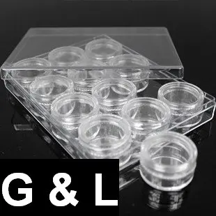 3pcs/lot Deeper Design 12 Empty Pots Case Bottle In Container Box For Nail Art Rhinestones Case Plastic Container Boxes