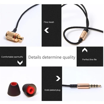 M&J Professional Monitor DJ Studio Bass stereo Ear Buds Earphone 3.5mm With MicMobile Phone Earphones For Iphone Samsung Apple