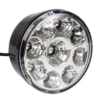 2Pcs DRL 9 LED Bulbs Daytime Running Lights DC 12V Round Fog Lamp car-styling for Toyata Honda Ford BMW Volkswagen Accessories