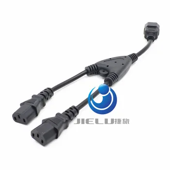 10 pcs IEC 320 C14 Male to 2 x C13 Female Y Splitter Cable About 0.32M 10 pcs