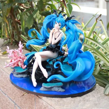 Super fictitious Idol Deep sea maiden Volcaloid Hatsune Miku PVC Action Figure Collectible Toy 15CM