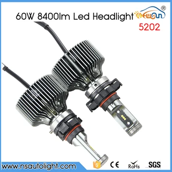 P7 one set 60W 8400LM H16 5202 LED Car Headlight Fog Light Conversion Kit Repl. Halogen HID Xenon Bulb Lamp