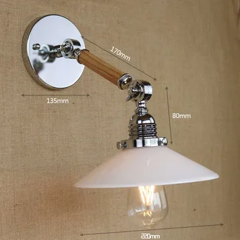 Wooden LED Vintage Wall Lamp Lights Fixtures For Home In Loft Industrial Lighting Edison Wall Sconce Arandela Apliques Pared