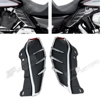 New A Pair ABS Plastic Pair Mid-Frame Air Deflectors Trims For Harley-Davidson Street Glide FLHX 2009 2010 2011 2012 2013