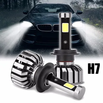 COB LED Headlight H8 H9 H11 H7 H1 80W 8000LM All In One Car LED Headlights Bulb Head Lamp Light Pure White 6000K Waterproof