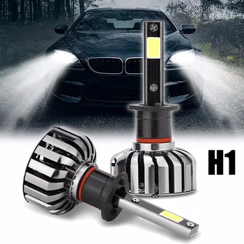 COB LED Headlight H8 H9 H11 H7 H1 80W 8000LM All In One Car LED Headlights Bulb Head Lamp Light Pure White 6000K Waterproof