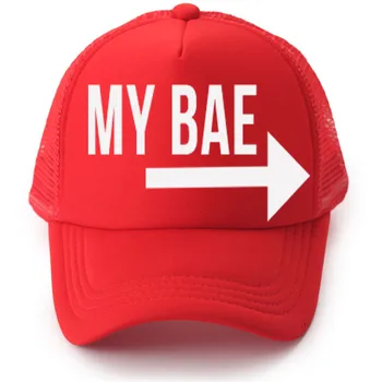 MY BAE BOO Print Trucker Caps Hen's Party Hats Lady Bachelorette Wedding Flat Bill Hip-Hop Snapback Hat