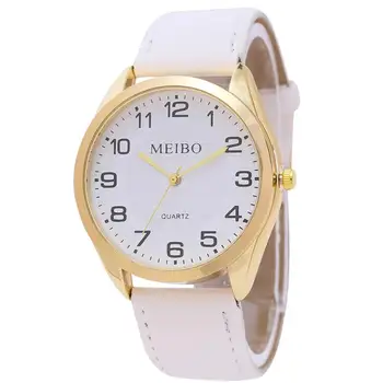Relojes Mujer 2017 Quartz Watch Women Brand Horloges New Fashion PU Leather Quartz Number Hour Wrist Watch Gift Relogio Feminino